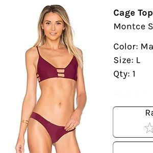 Montce swim burgundy cage bikini